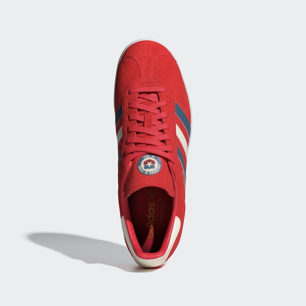 Basket Adidas Gazelle Chile Rouge Bleu Blanche Femme | FSV-99075552