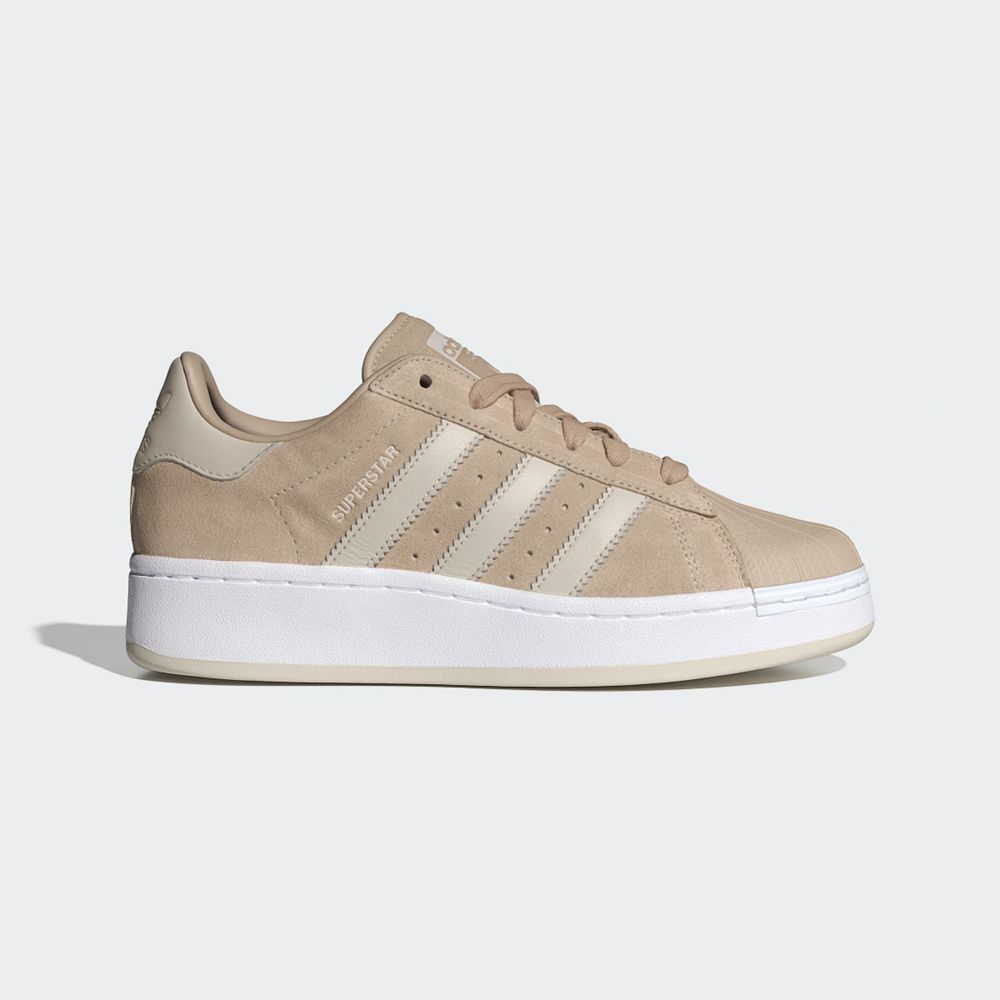 Basket Adidas Superstar XLG Beige Blanche Femme | AVM-03841765