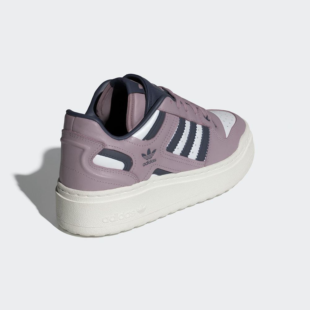 Basket Adidas Forum XLG Blanche Bleu Marine Grise Femme | FWM-53015175