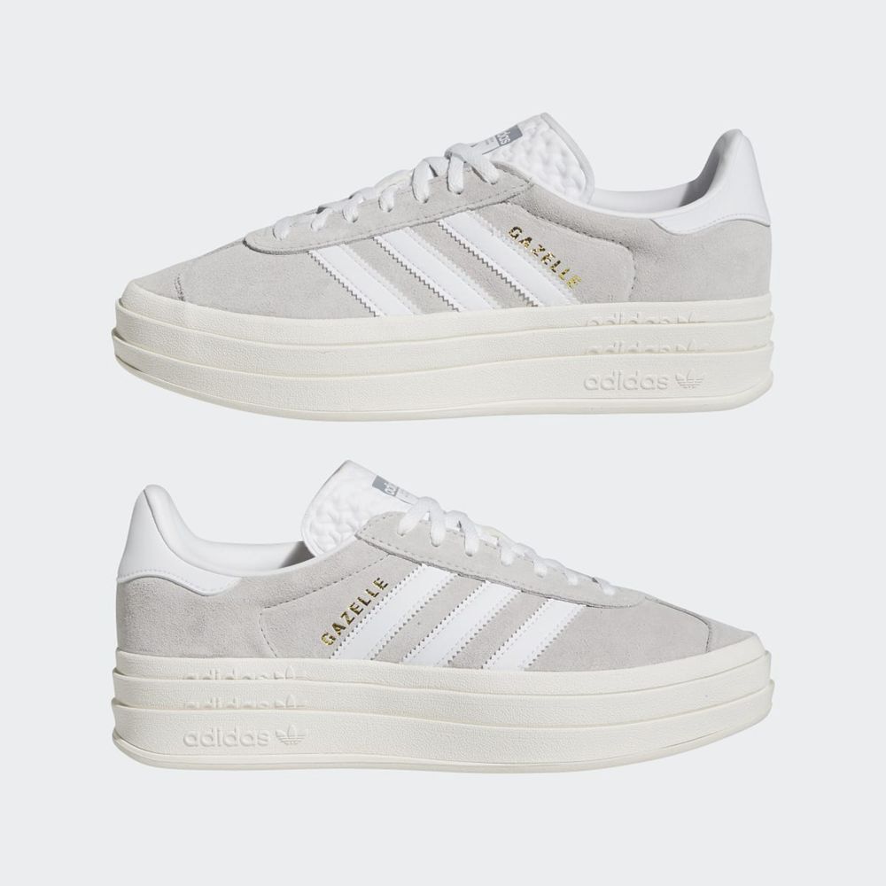 Basket Adidas Gazelle Bold Grise Blanche Femme | ZBG-47206899