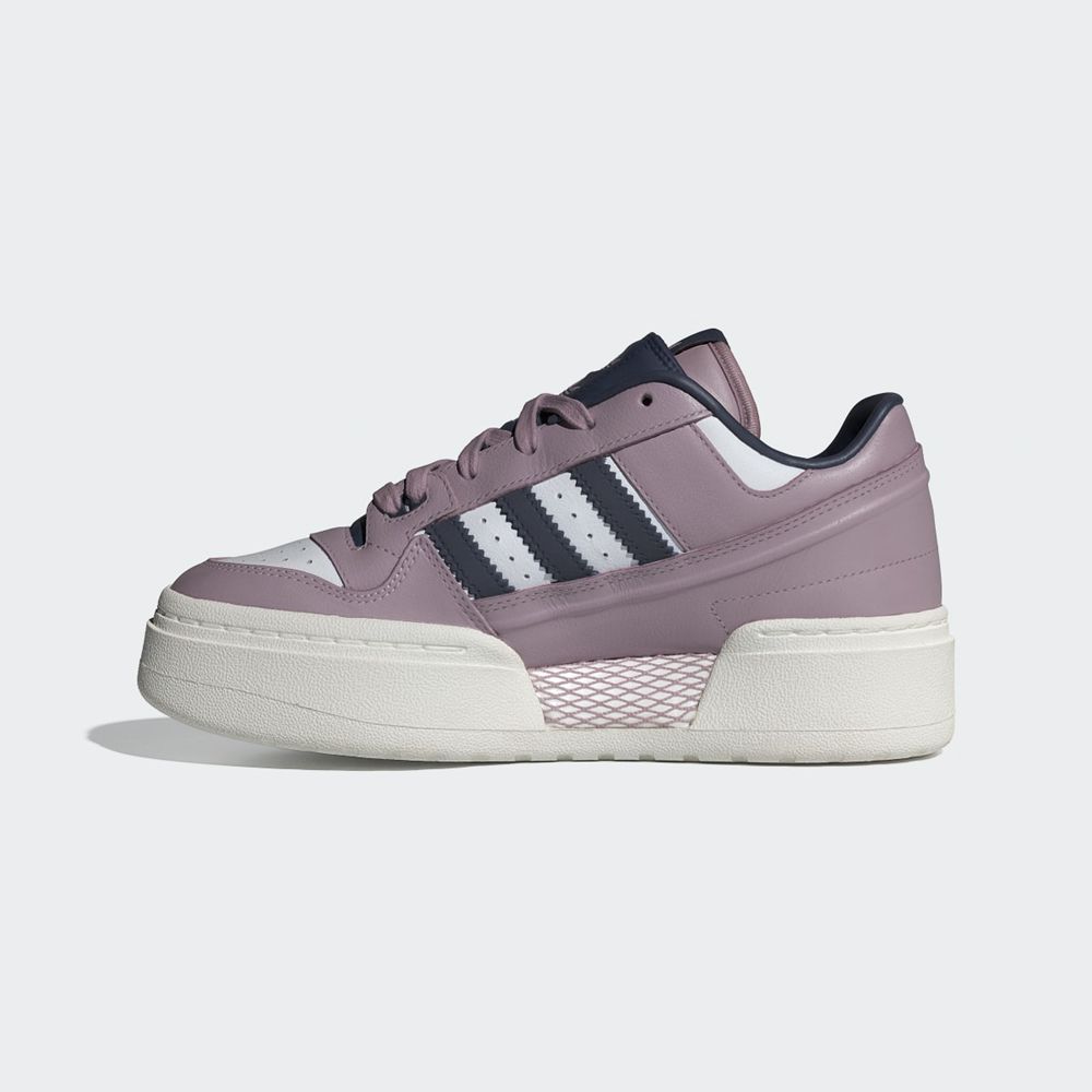 Basket Adidas Forum XLG Blanche Bleu Marine Grise Femme | FWM-53015175