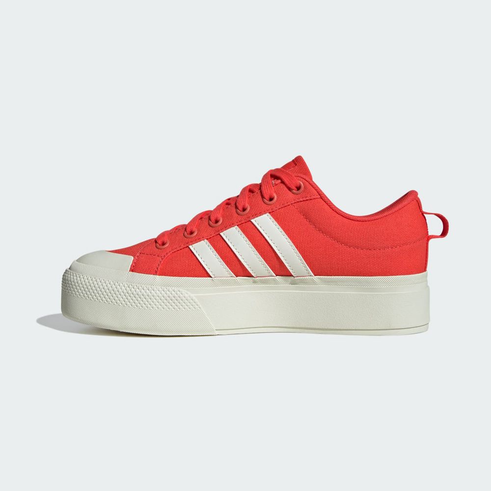 Basket Adidas Bravada 2.0 Platform Rouge Blanche Femme | QET-09597322