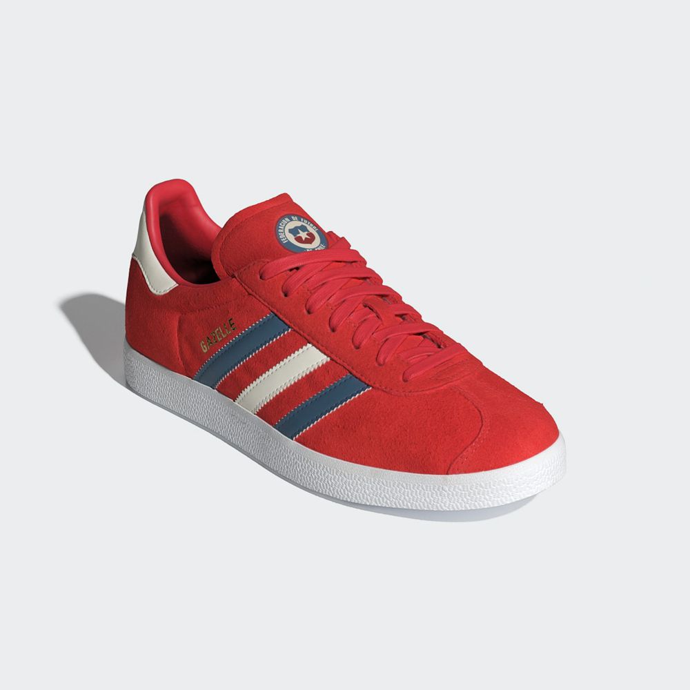 Basket Adidas Gazelle Chile Rouge Bleu Blanche Femme | FSV-99075552