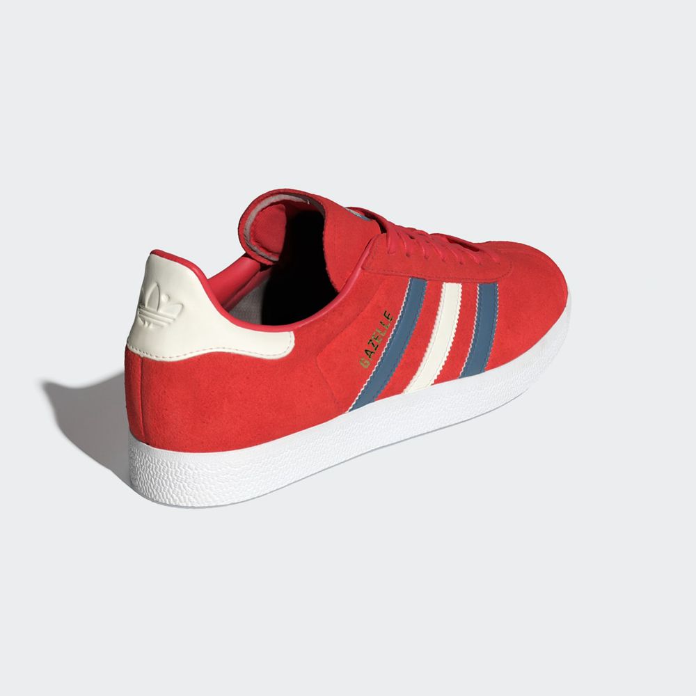 Basket Adidas Gazelle Chile Rouge Bleu Blanche Femme | FSV-99075552