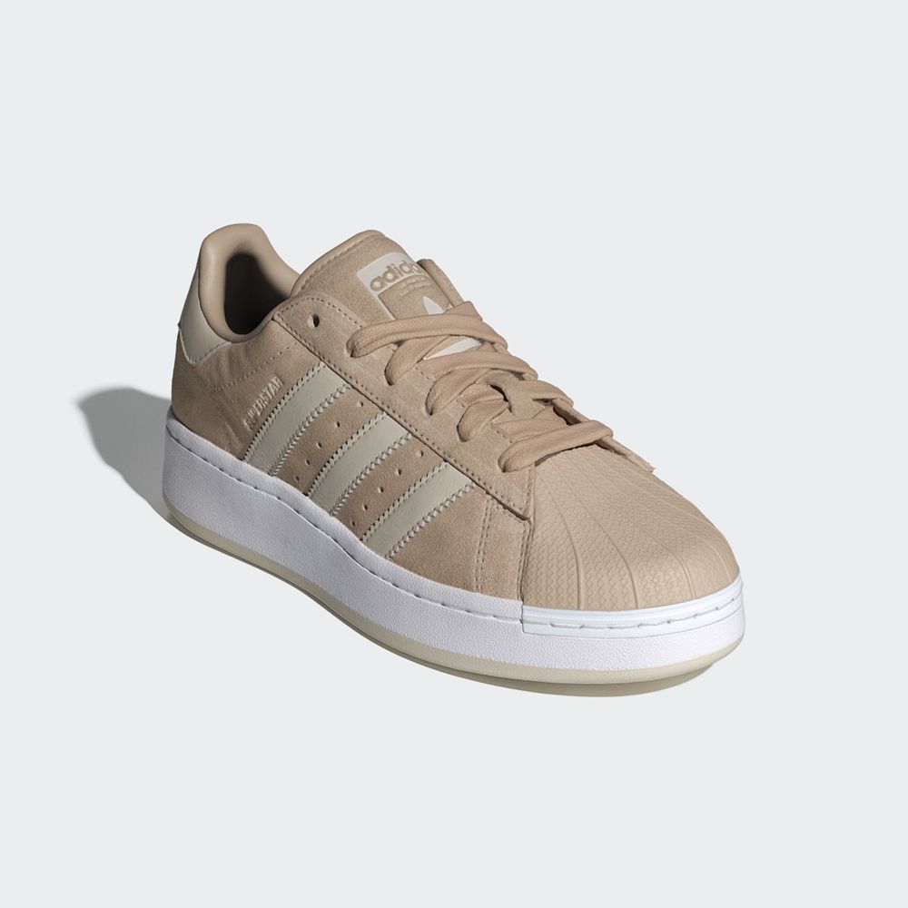 Basket Adidas Superstar XLG Beige Blanche Femme | AVM-03841765