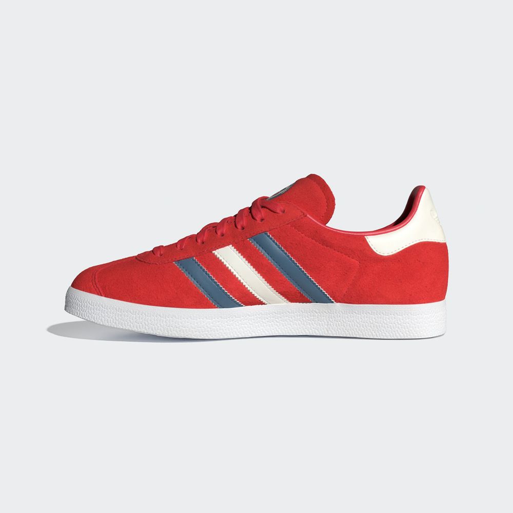 Basket Adidas Gazelle Chile Rouge Bleu Blanche Femme | FSV-99075552