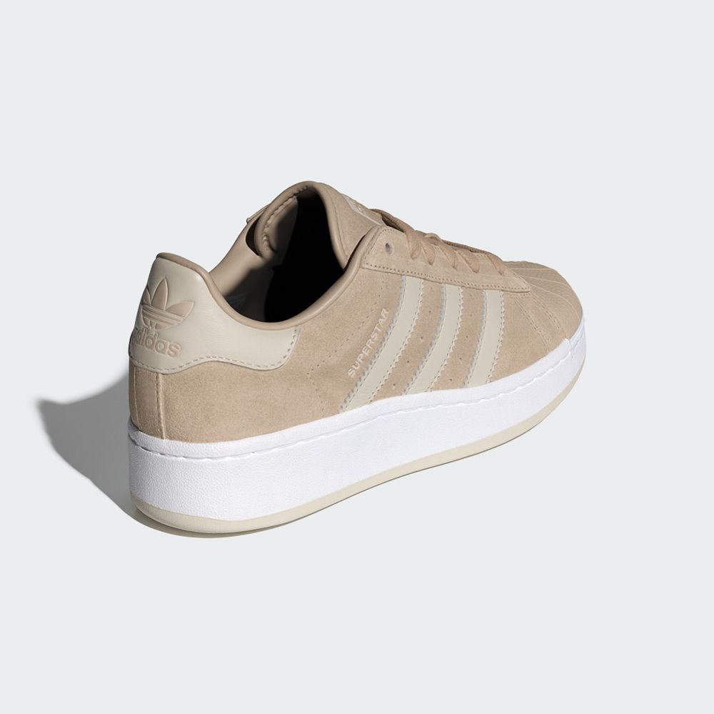 Basket Adidas Superstar XLG Beige Blanche Femme | AVM-03841765