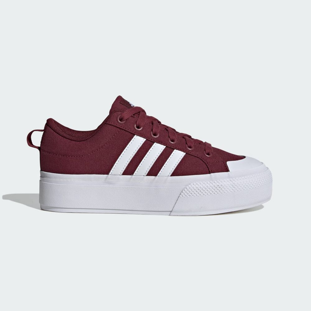 Basket Adidas Bravada 2.0 Platform Bordeaux Blanche Femme | ZUH-99953812