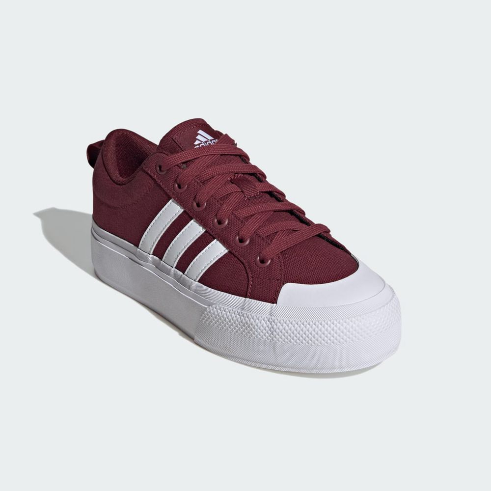 Basket Adidas Bravada 2.0 Platform Bordeaux Blanche Femme | ZUH-99953812