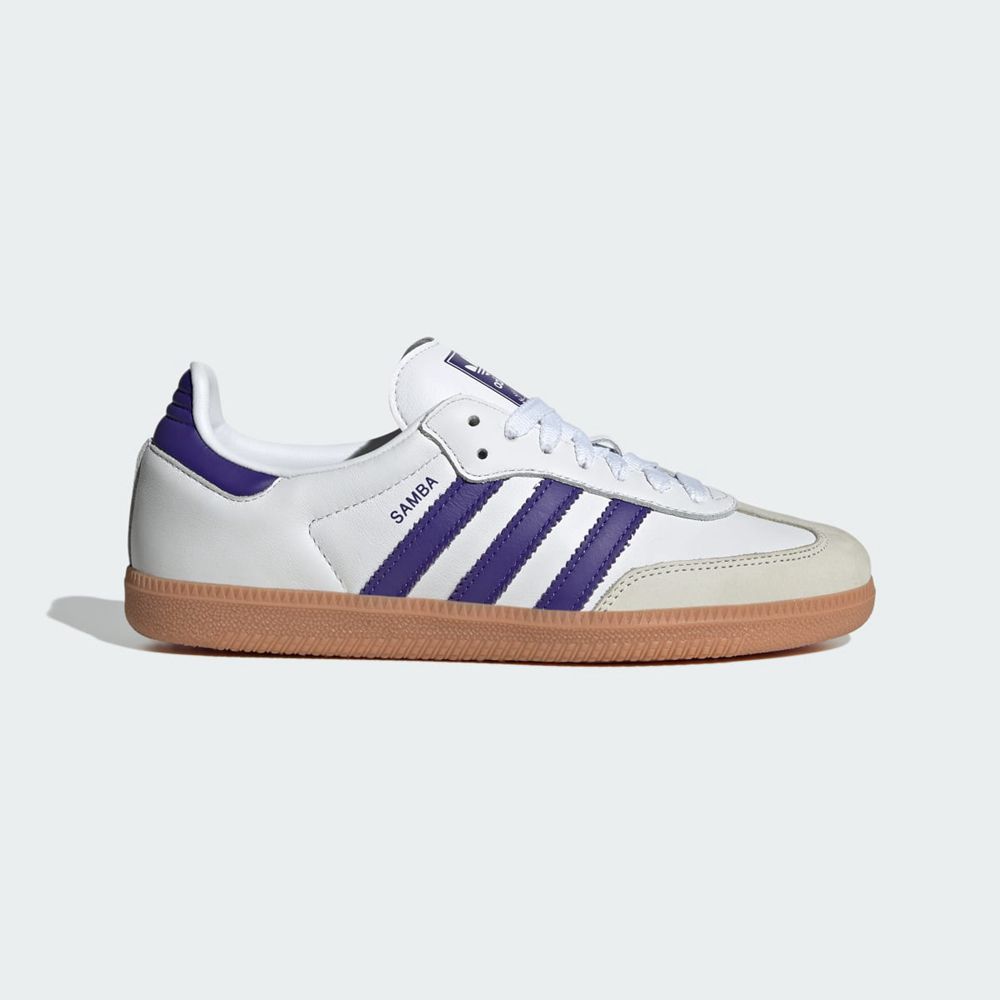 Basket Adidas Samba OG Blanche Violette Femme | NIF-08905311