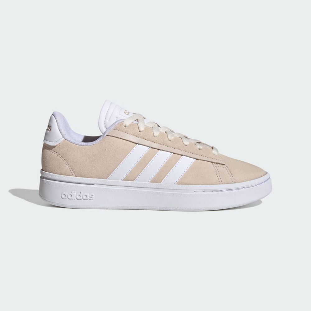 Basket Adidas Grand Court Alpha Blanche Beige Femme | VLQ-92764946