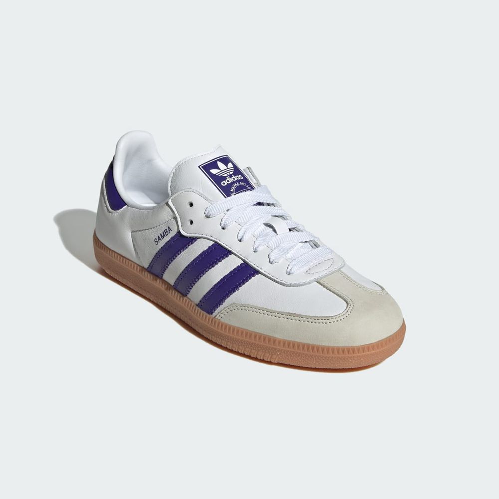 Basket Adidas Samba OG Blanche Violette Femme | NIF-08905311