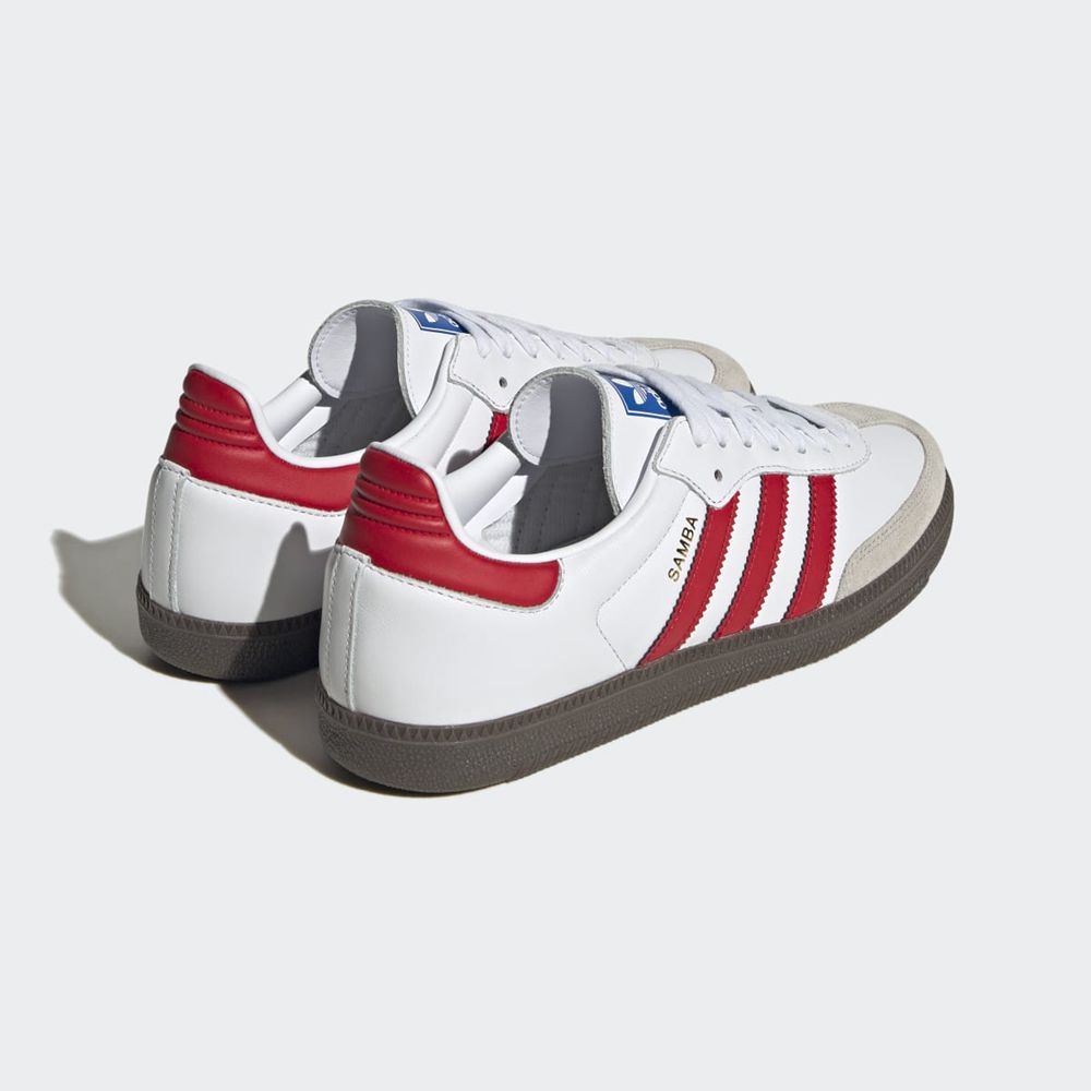 Basket Adidas Samba OG Blanche Rouge Femme | FBF-81493976