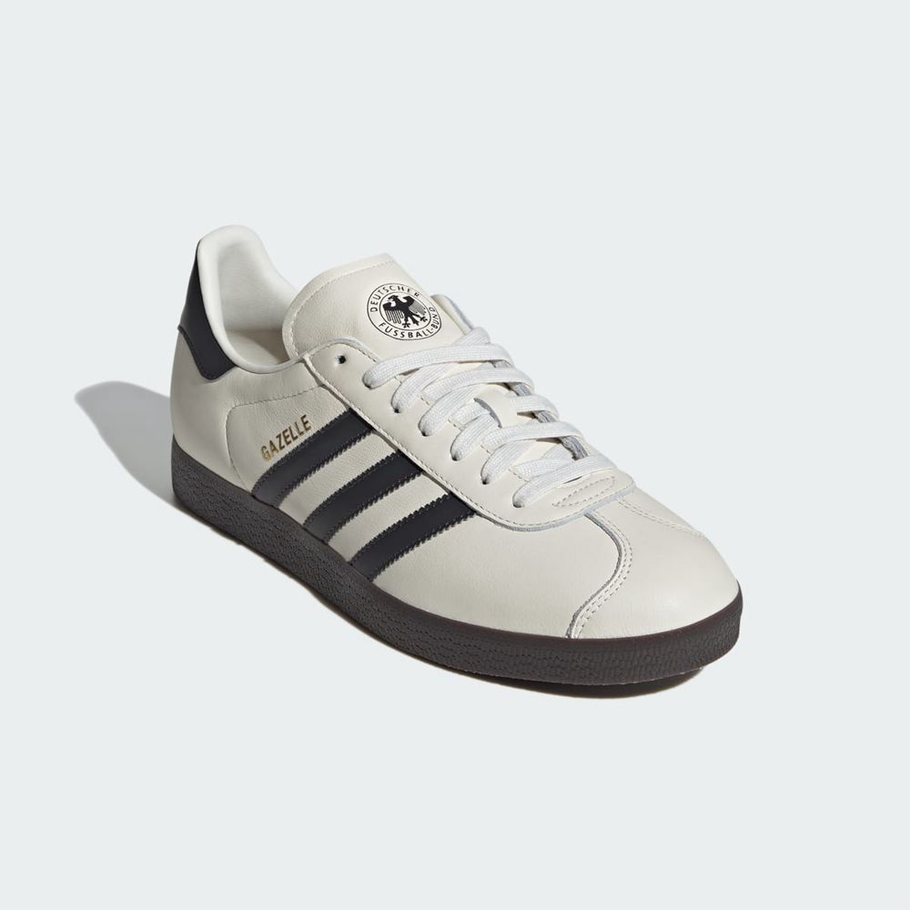 Basket Adidas Gazelle Germany Blanche Noir Femme | DUI-51444710