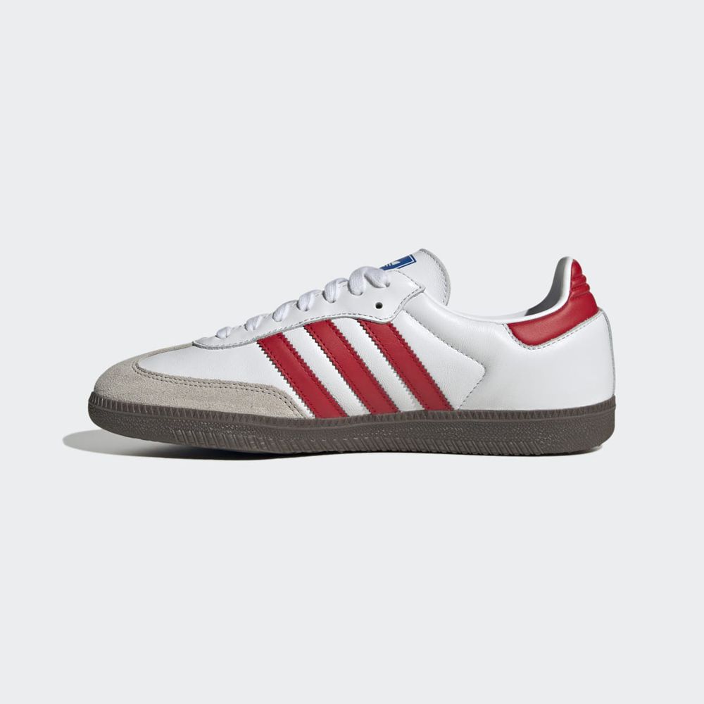 Basket Adidas Samba OG Blanche Rouge Femme | FBF-81493976