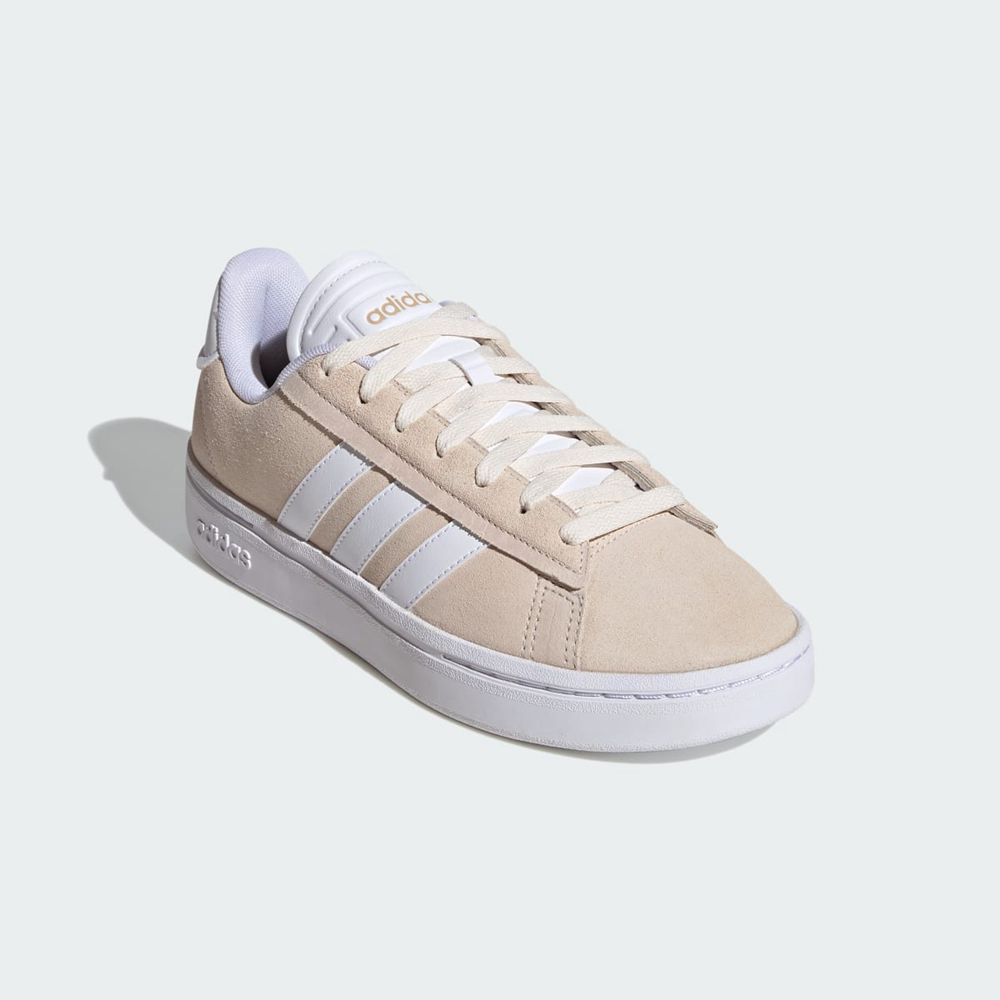 Basket Adidas Grand Court Alpha Blanche Beige Femme | VLQ-92764946