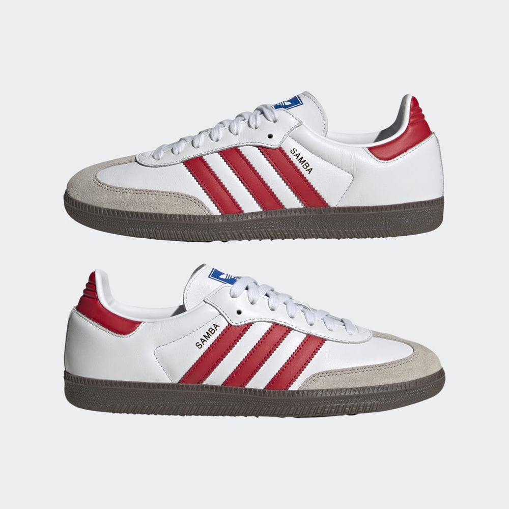 Basket Adidas Samba OG Blanche Rouge Femme | FBF-81493976