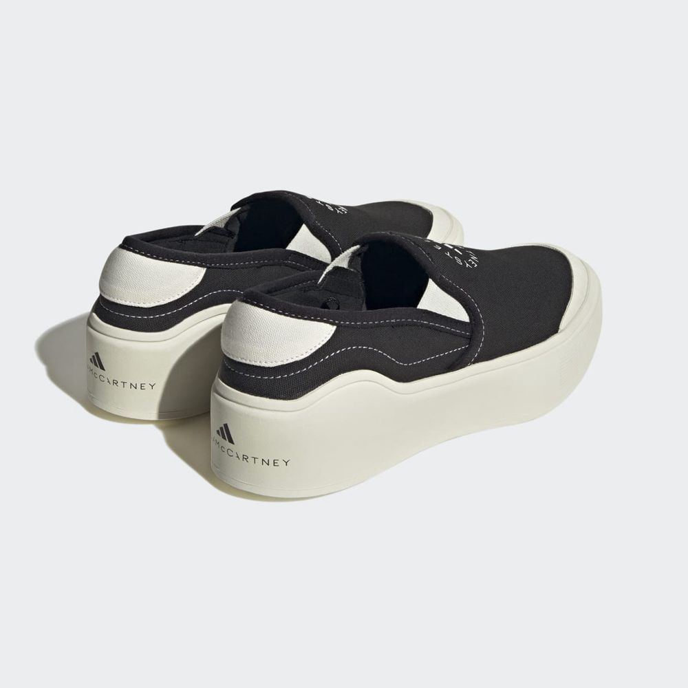 Basket Adidas Adidas by Stella McCartney Court Slip On Noir Blanche Femme | BSZ-76484506