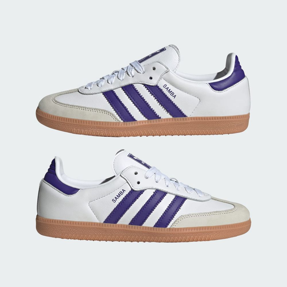 Basket Adidas Samba OG Blanche Violette Femme | NIF-08905311