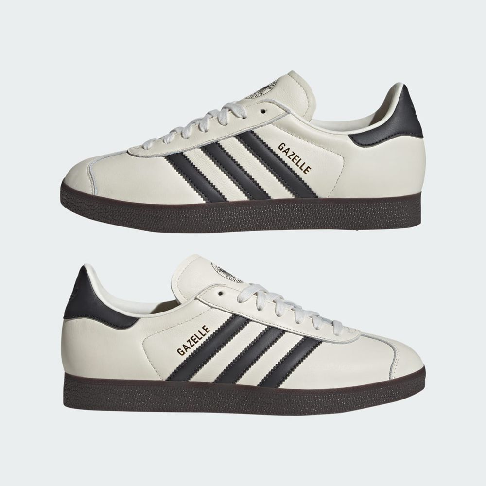 Basket Adidas Gazelle Germany Blanche Noir Femme | DUI-51444710