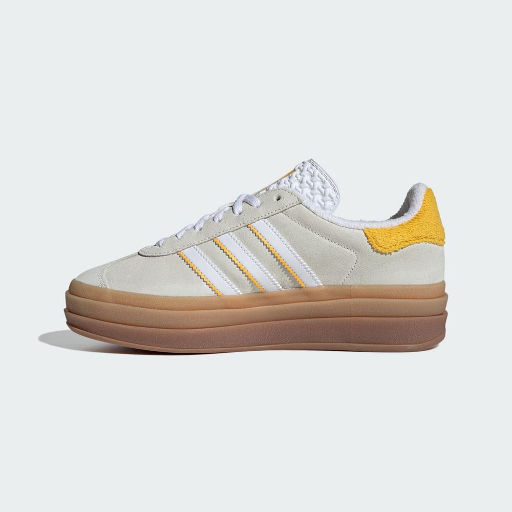 Basket Adidas Gazelle Bold W Blanche Doré Femme | JGC-73406713