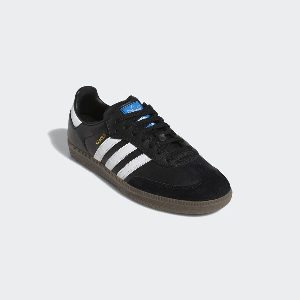 Basket Adidas Samba ADV Noir Blanche Doré Femme | JFZ-57859174