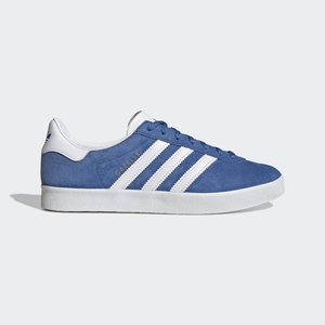 Basket Adidas Gazelle 85 Bleu Blanche Doré Femme | LEY-41396137