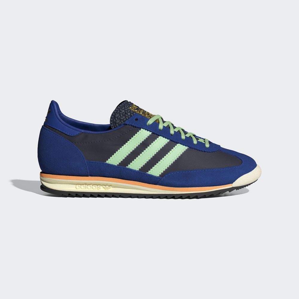 Basket Adidas SL 72 Bleu Marine Vert Bleu Femme | ZAT-51616589