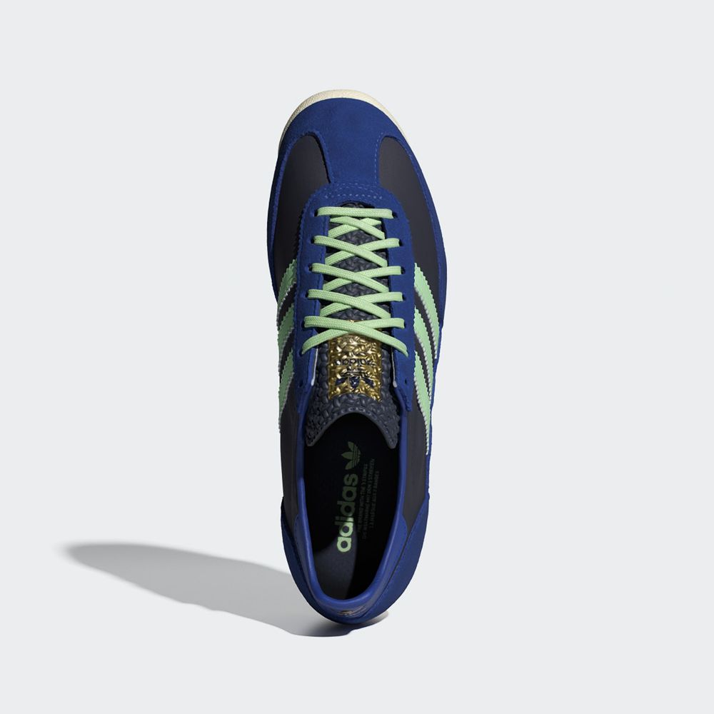 Basket Adidas SL 72 Bleu Marine Vert Bleu Femme | ZAT-51616589