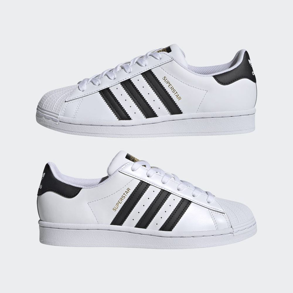 Basket Adidas Superstar Blanche Noir Femme | IPW-97884515