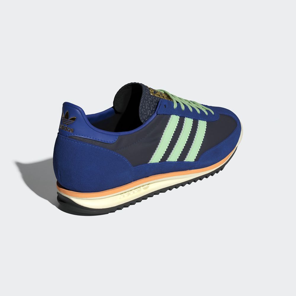 Basket Adidas SL 72 Bleu Marine Vert Bleu Femme | ZAT-51616589