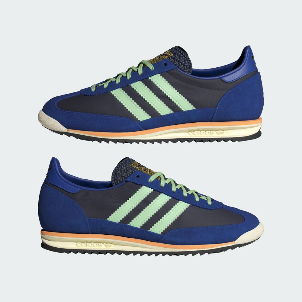 Basket Adidas SL 72 Bleu Marine Vert Bleu Femme | ZAT-51616589