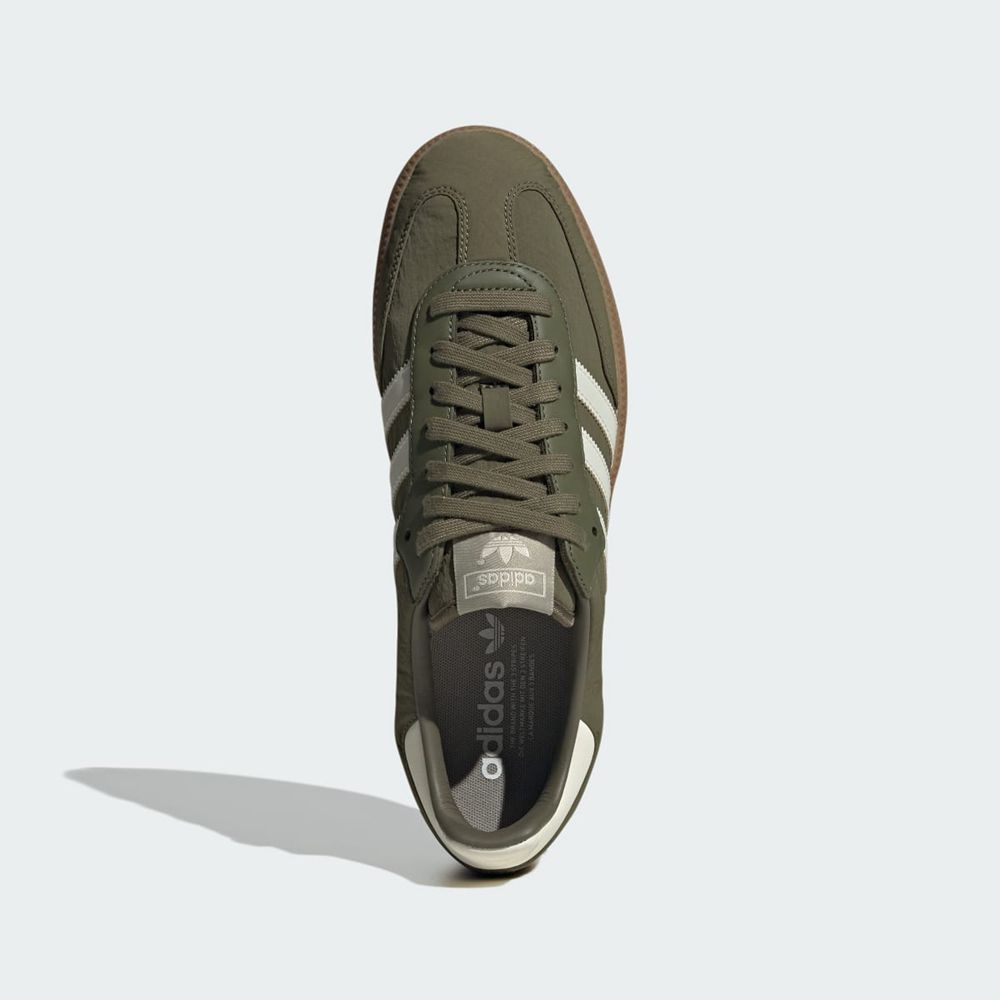 Basket Adidas Samba OG Vert Olive Blanche Femme | RZY-54361704