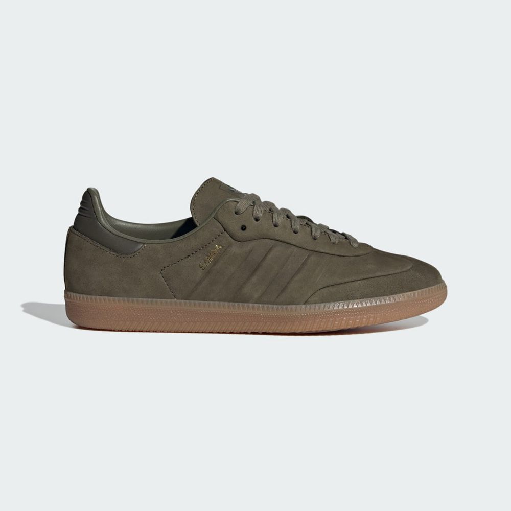 Basket Adidas Samba Vert Olive Femme | ACG-87734432