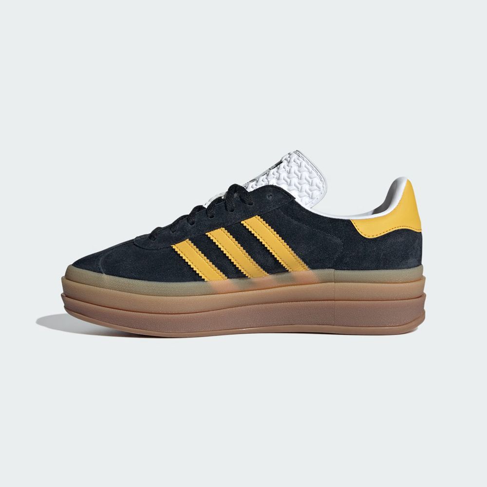 Basket Adidas Gazelle Bold Noir Doré Blanche Femme | KQZ-52825743