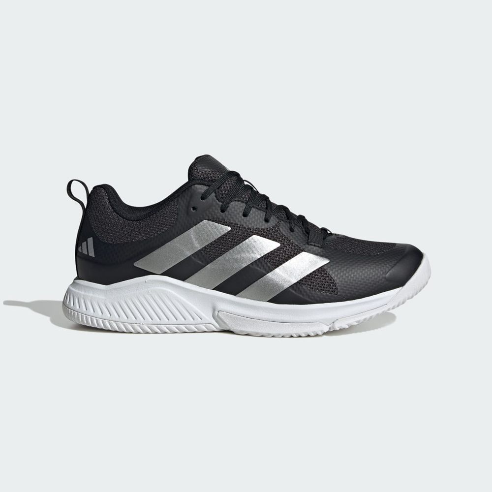 Basket Adidas Court Team Bounce 2.0 Noir Argent Blanche Femme | PEW-63720057