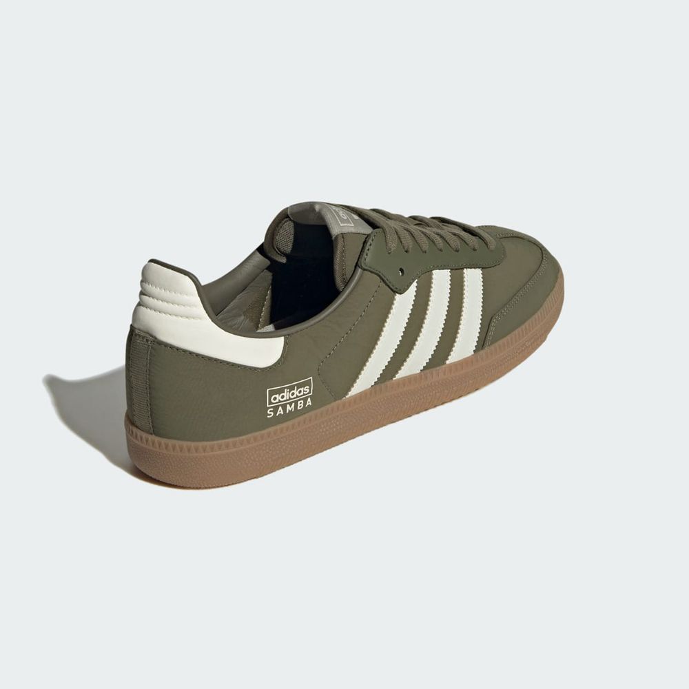 Basket Adidas Samba OG Vert Olive Blanche Femme | RZY-54361704