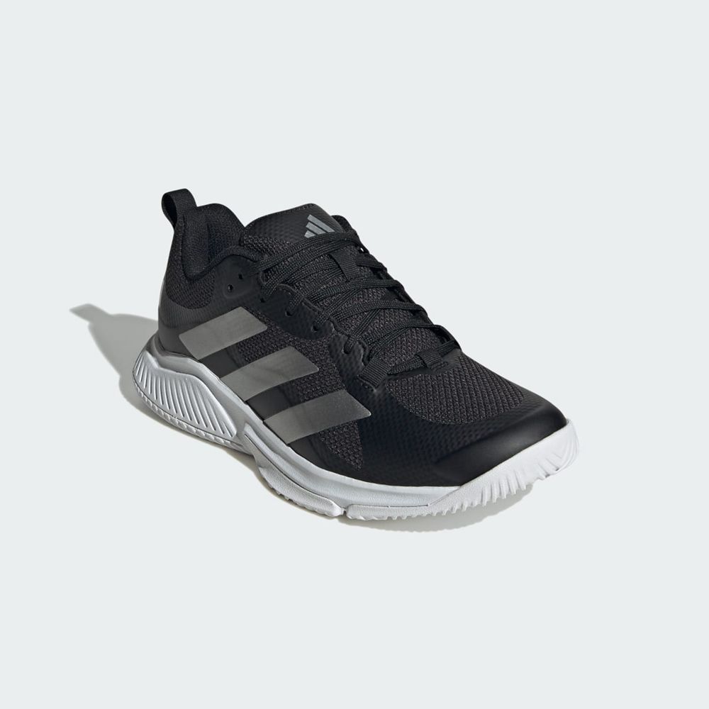 Basket Adidas Court Team Bounce 2.0 Noir Argent Blanche Femme | PEW-63720057