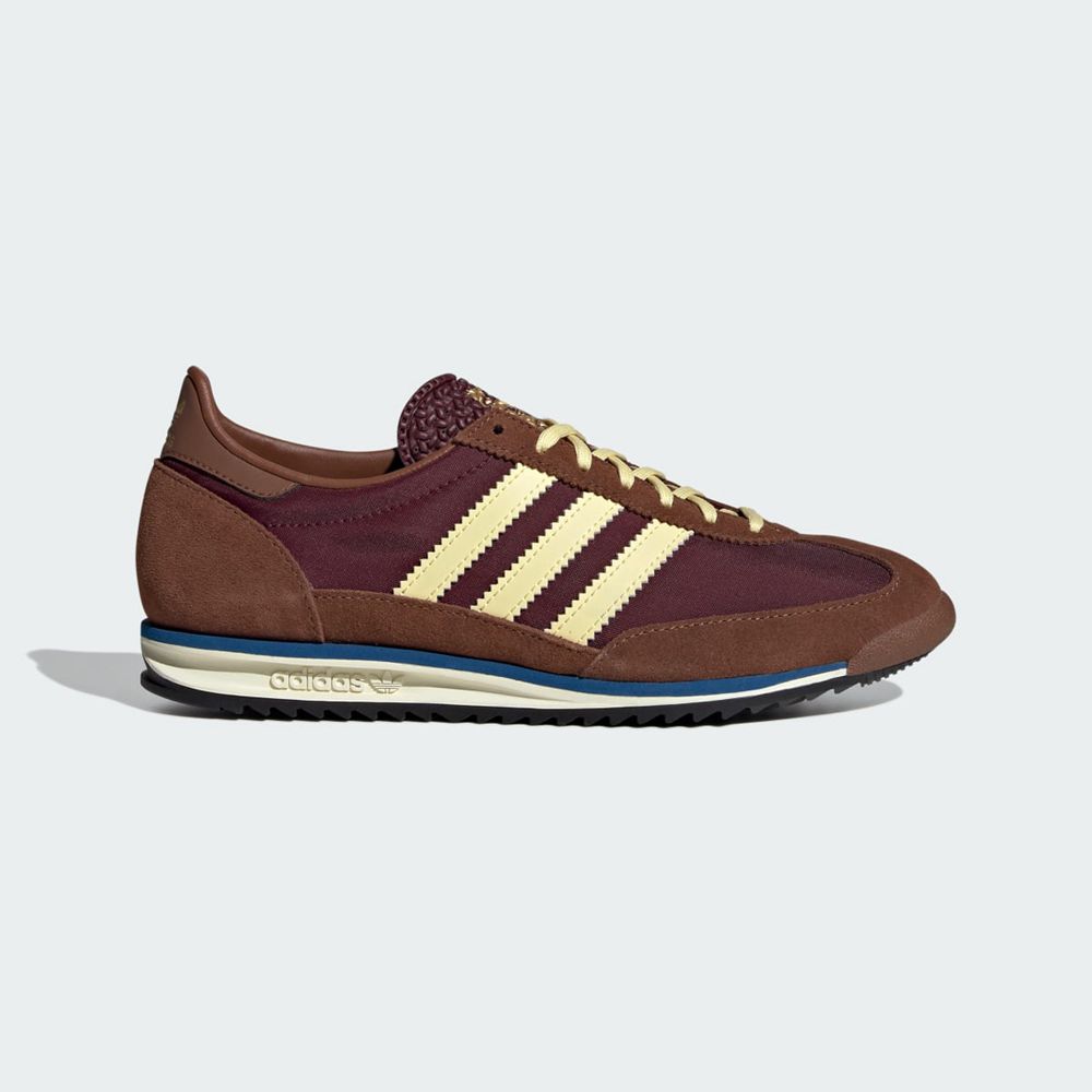 Basket Adidas SL 72 Bordeaux Jaune Marron Femme | YIB-06707760