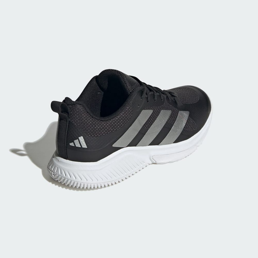 Basket Adidas Court Team Bounce 2.0 Noir Argent Blanche Femme | PEW-63720057