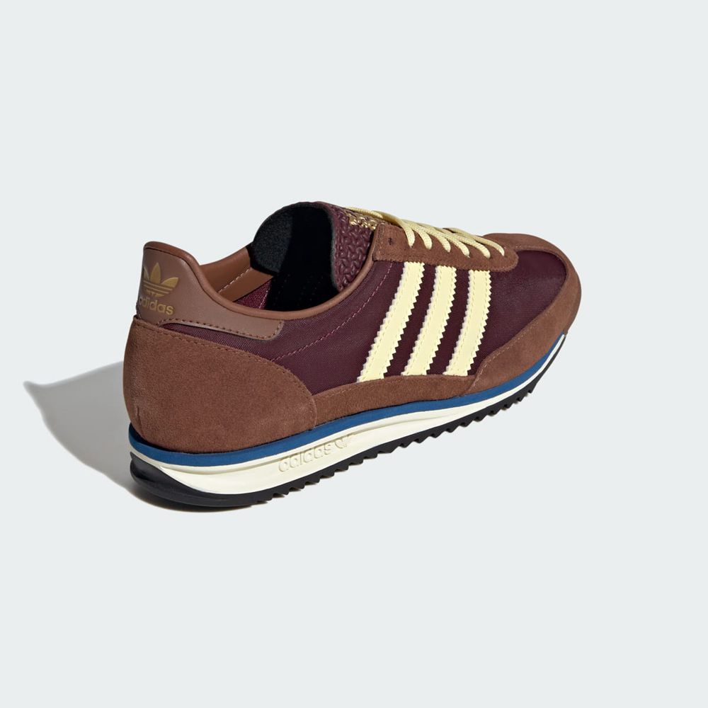 Basket Adidas SL 72 Bordeaux Jaune Marron Femme | YIB-06707760