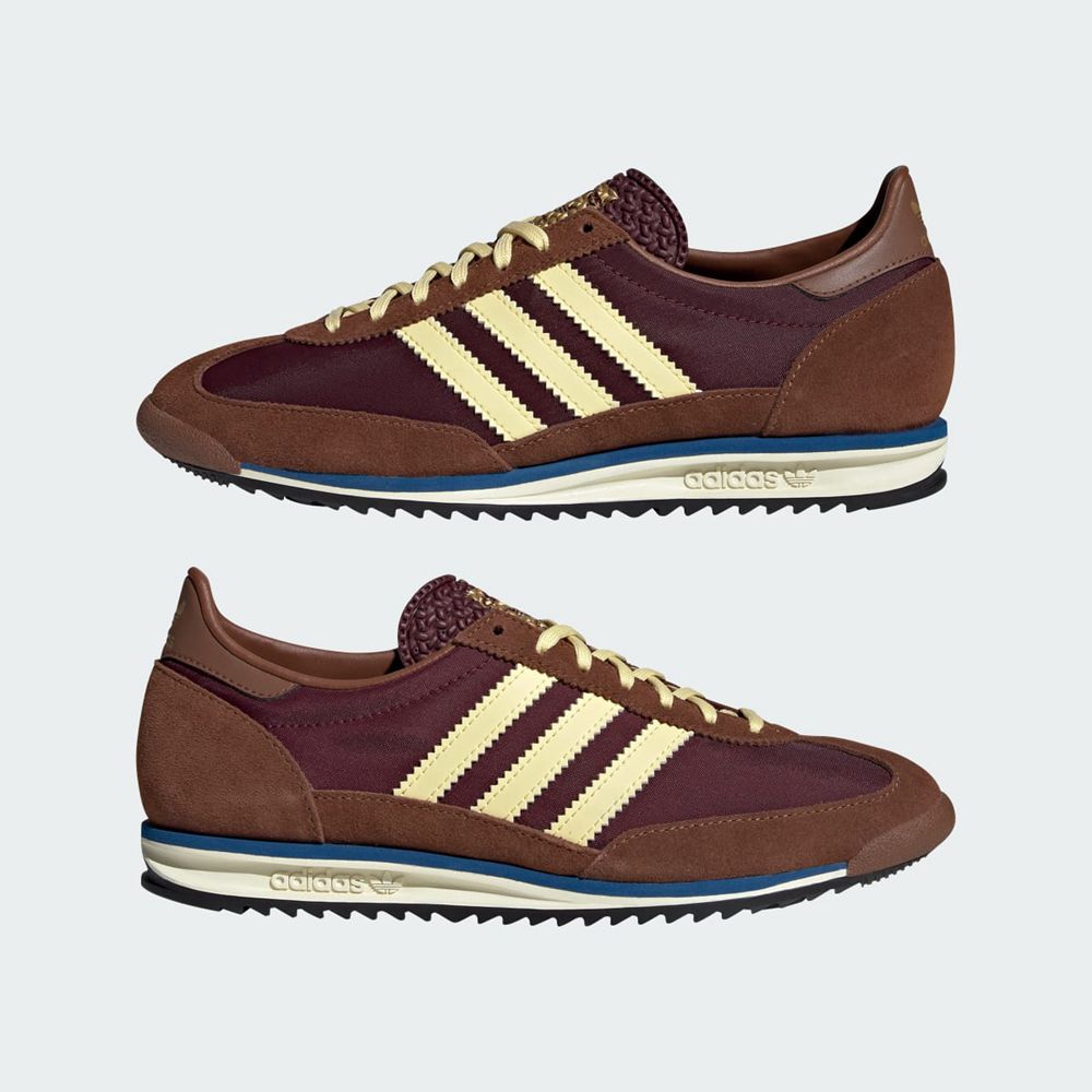 Basket Adidas SL 72 Bordeaux Jaune Marron Femme | YIB-06707760