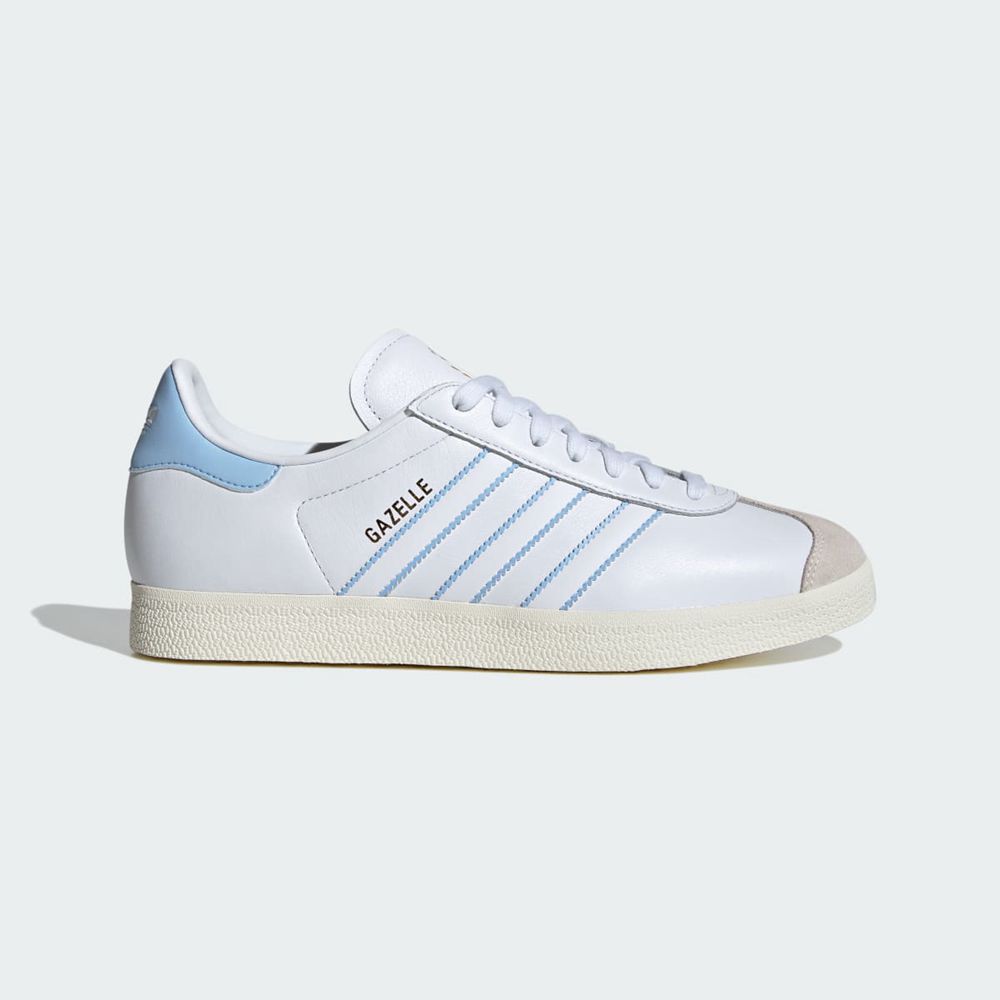 Basket Adidas Gazelle Argentina Blanche Bleu Femme | QSV-75191806