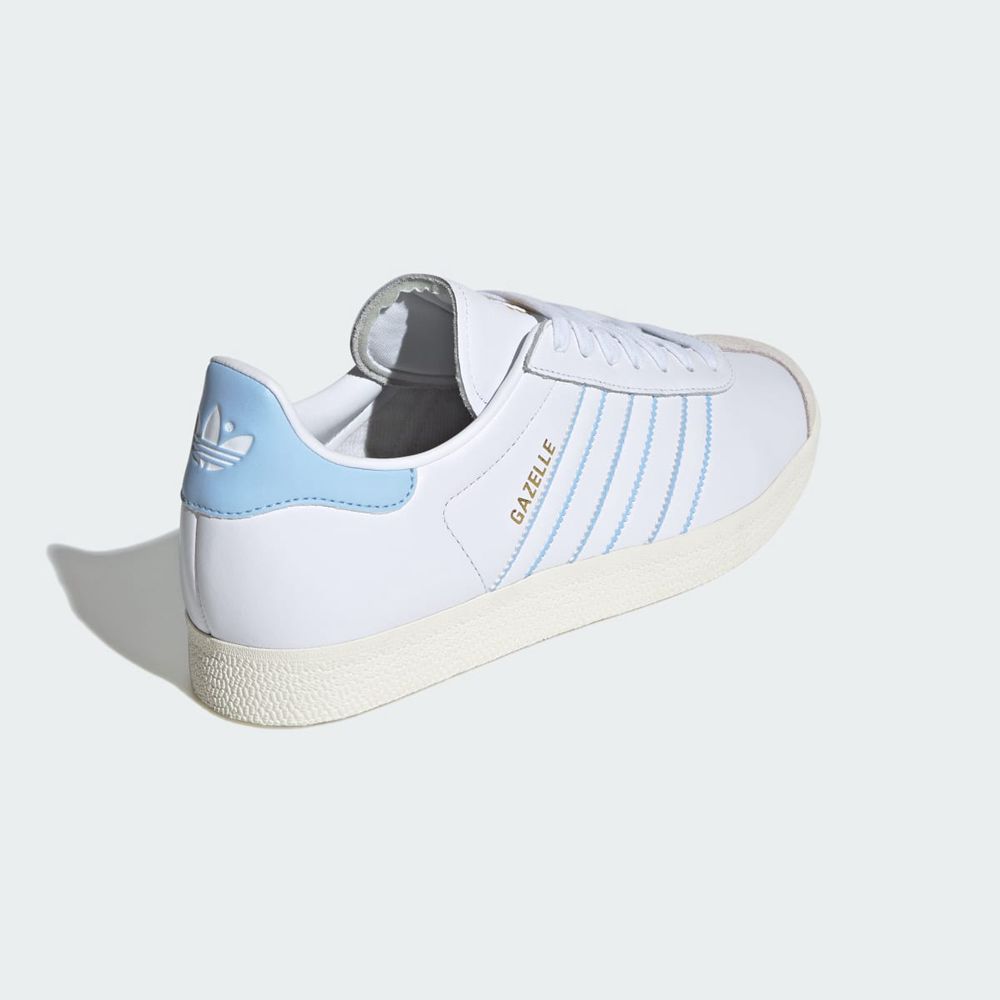 Basket Adidas Gazelle Argentina Blanche Bleu Femme | QSV-75191806