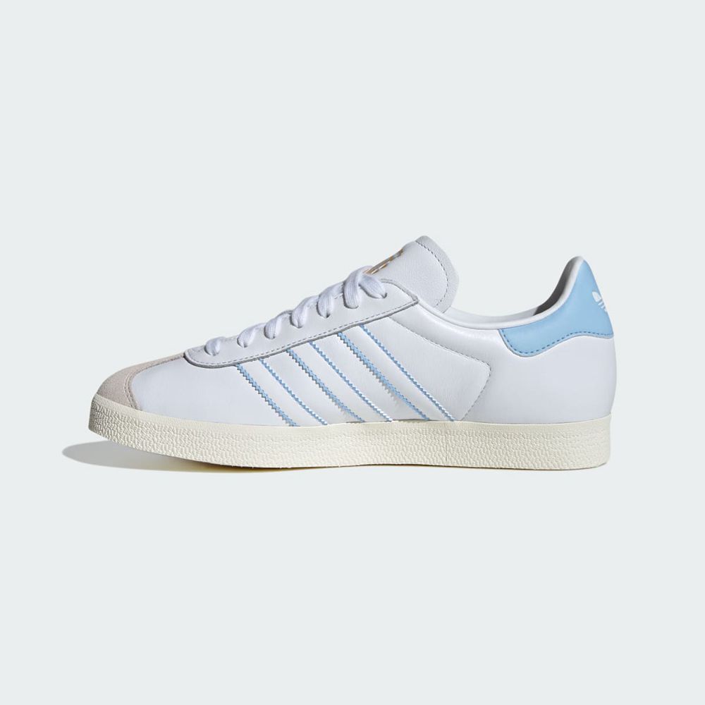 Basket Adidas Gazelle Argentina Blanche Bleu Femme | QSV-75191806