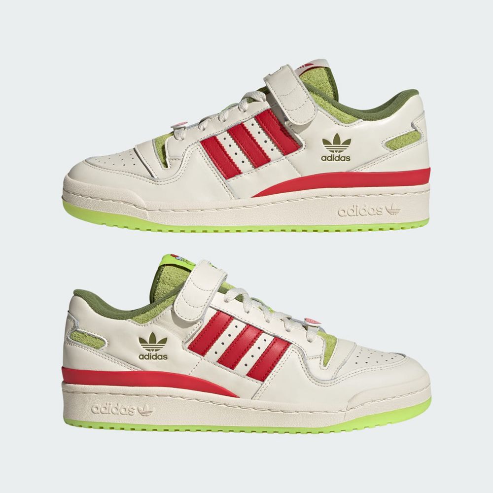 Basket Adidas Forum Low x The Grinch Blanche Rouge Vert Femme | PTK-77573627