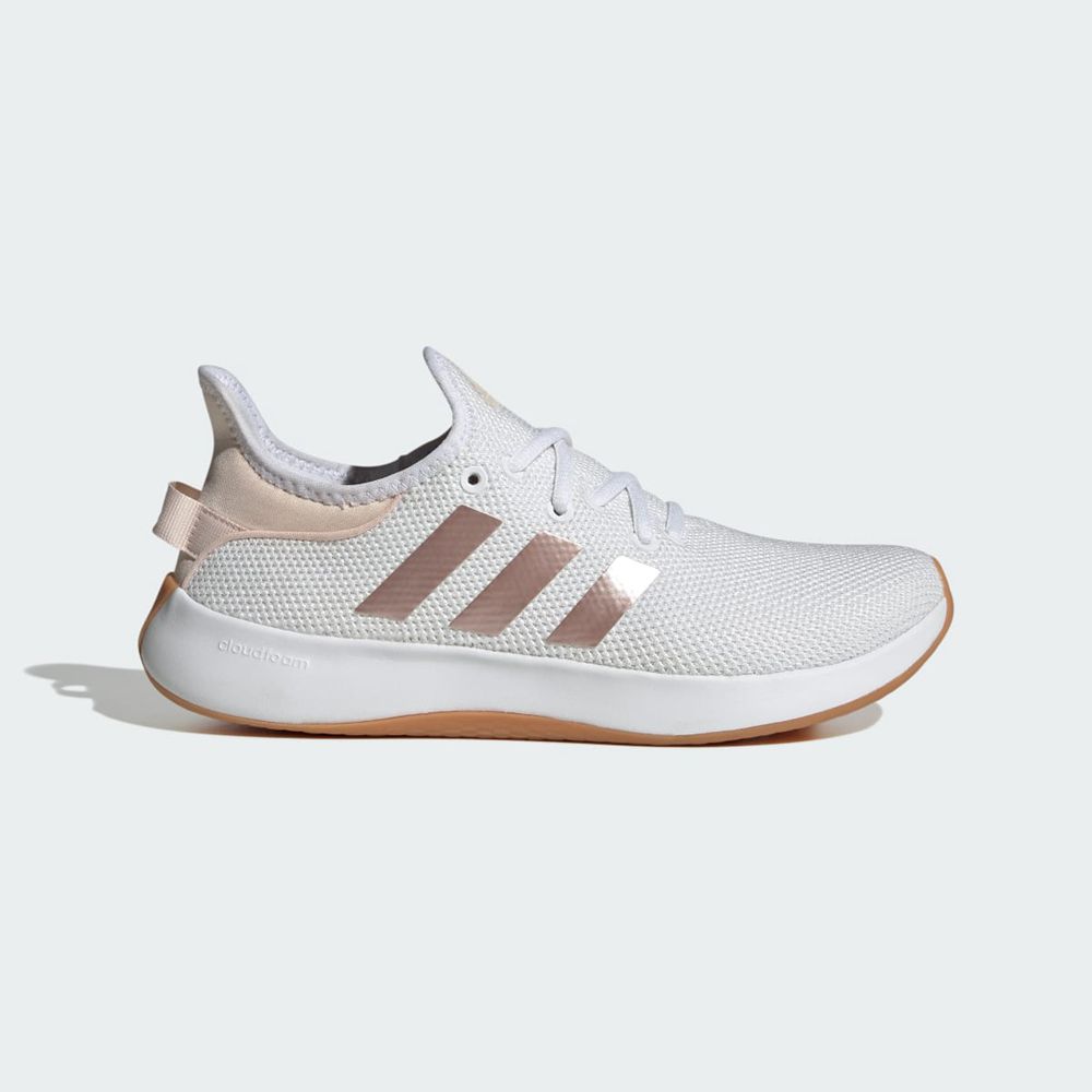 Basket Adidas Cloudfoam Pure Blanche Rose Femme | CFT-78815054