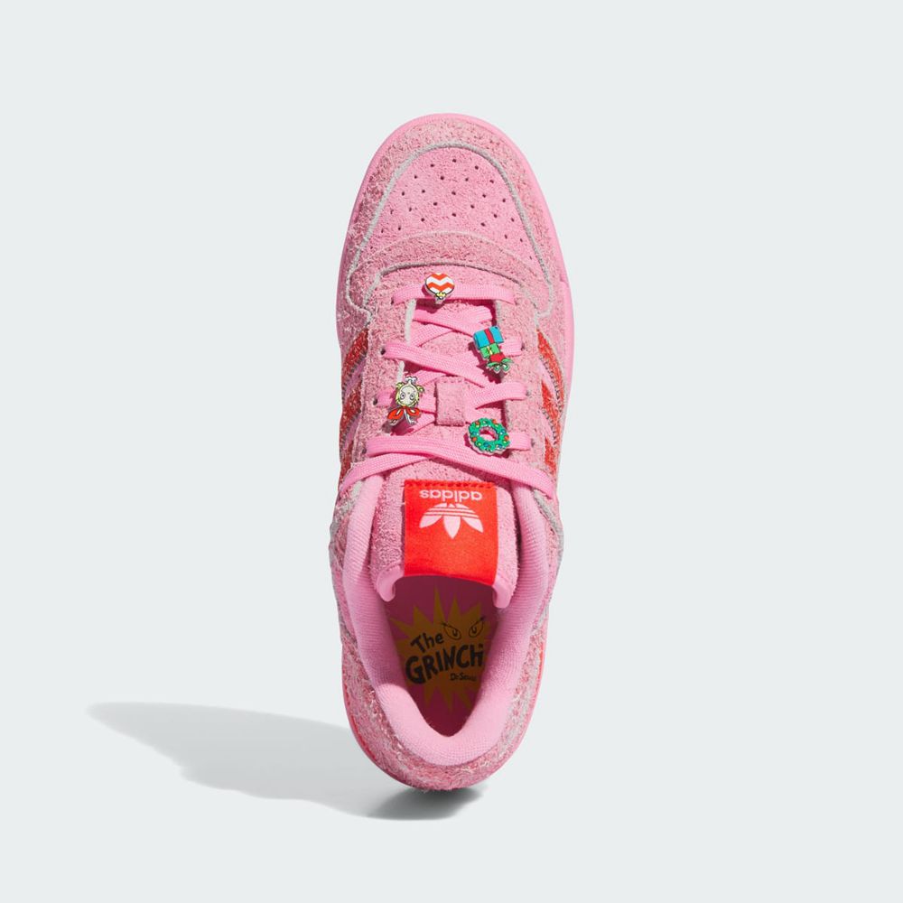 Basket Adidas Forum Low CL The Grinch Rose Rouge Femme | GMK-07597229