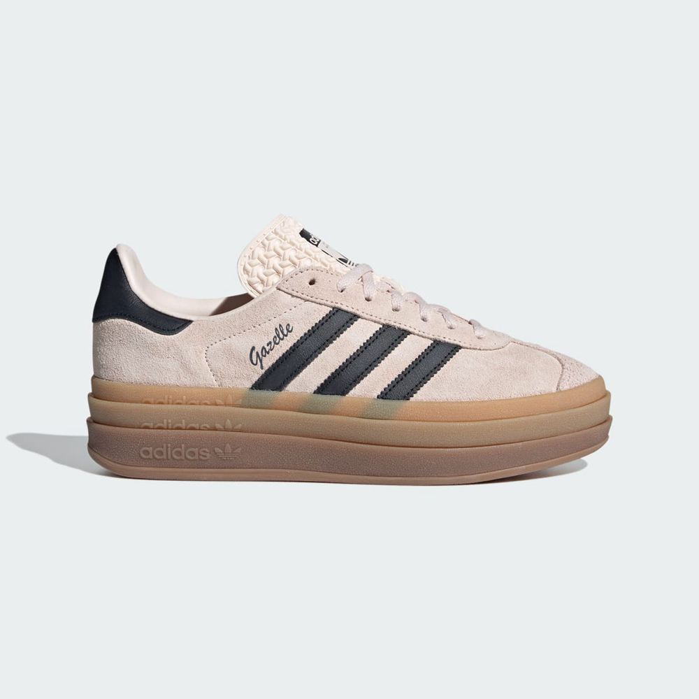 Basket Adidas Gazelle Bold Rose Noir Femme | HZA-43885136