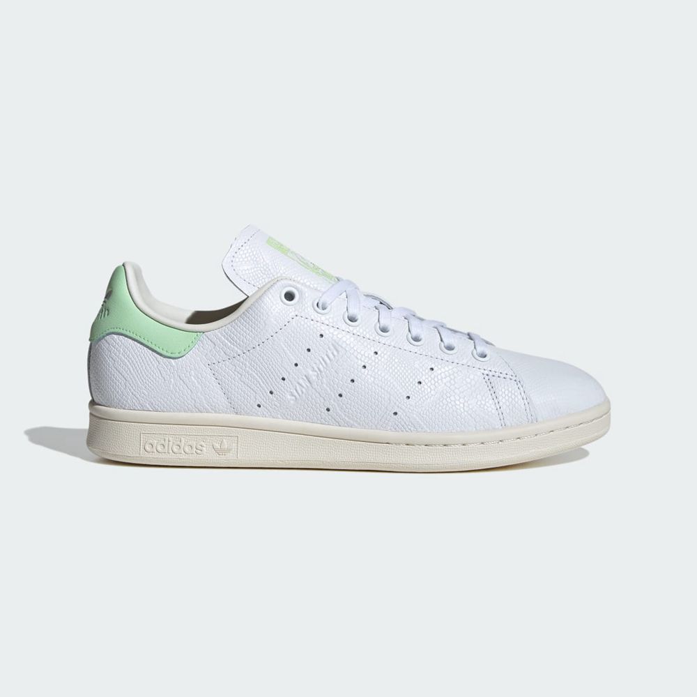 Basket Adidas Stan Smith Blanche Vert Femme | DYF-26685708